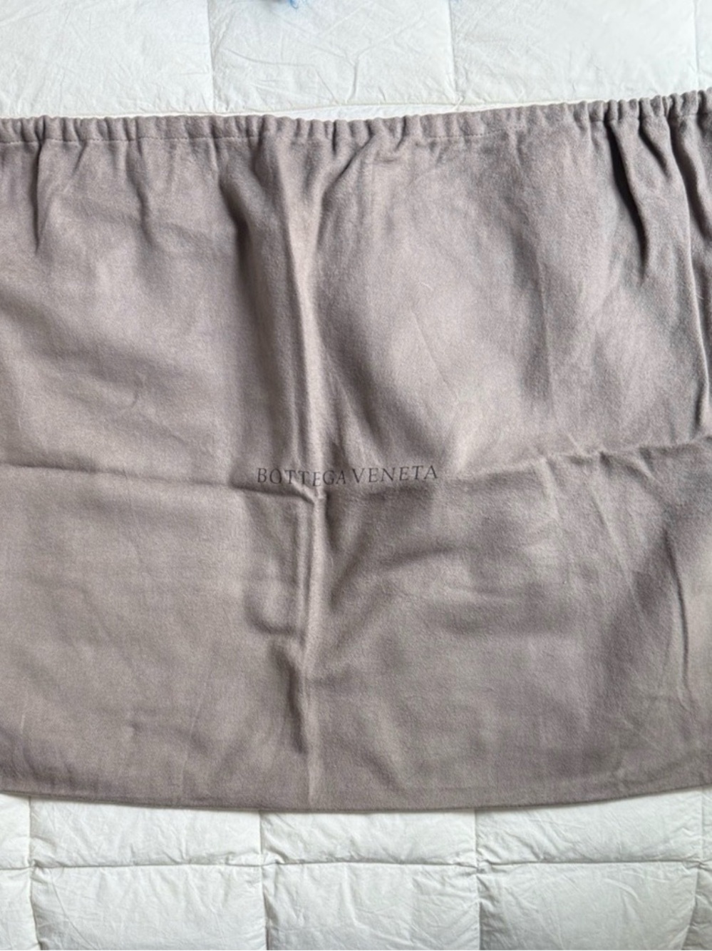Bottega Veneta Drawstring Dust Bag in Taupe Gray